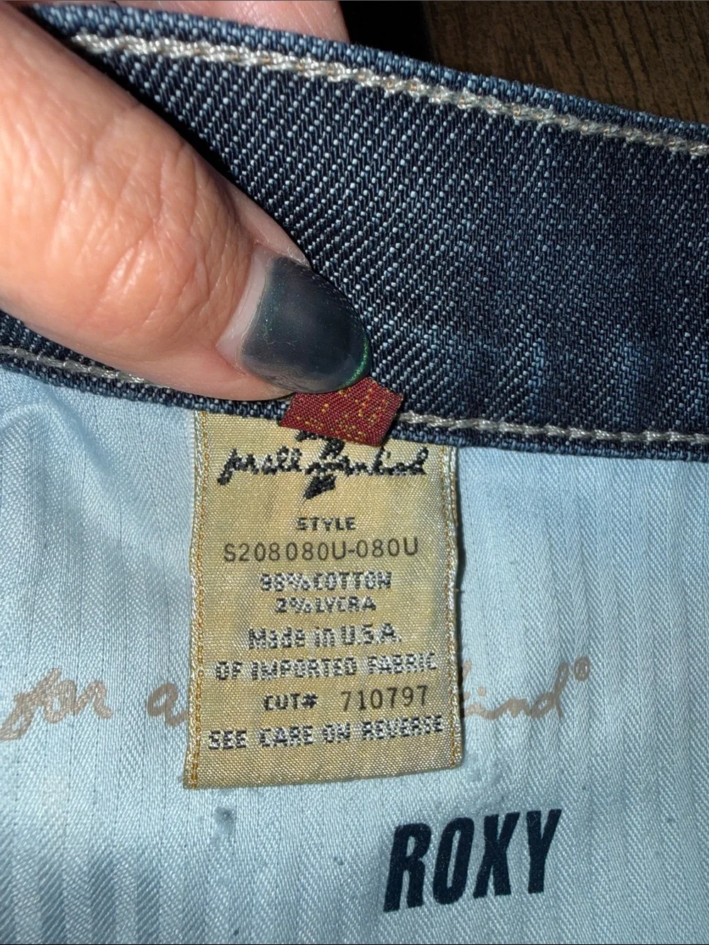 7 For All Mankind Roxy Dark Blue Denim Mini Skirt 2004
